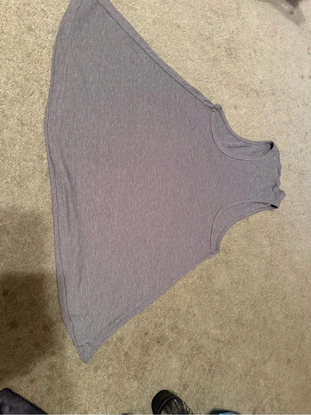 Free People Heather Blue Flared Tank Top